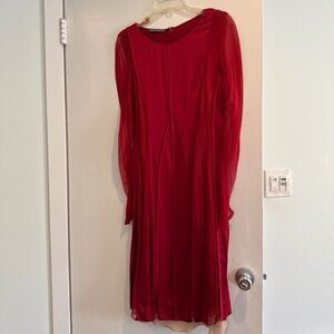 Red Alberta Ferreti midi dress